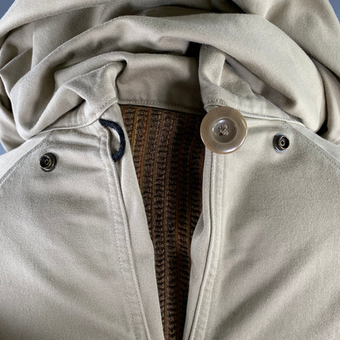 KAPITAL Size M Khaki Cotton Hooded Jacket