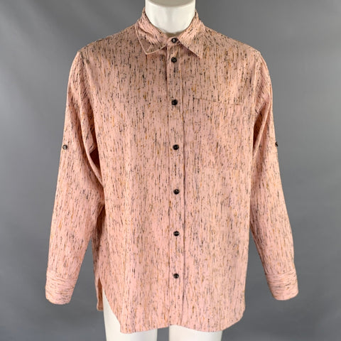 BOTTEGA VENETA Size XS Pink Slubby Viscose Blend Long Sleeve Shirt