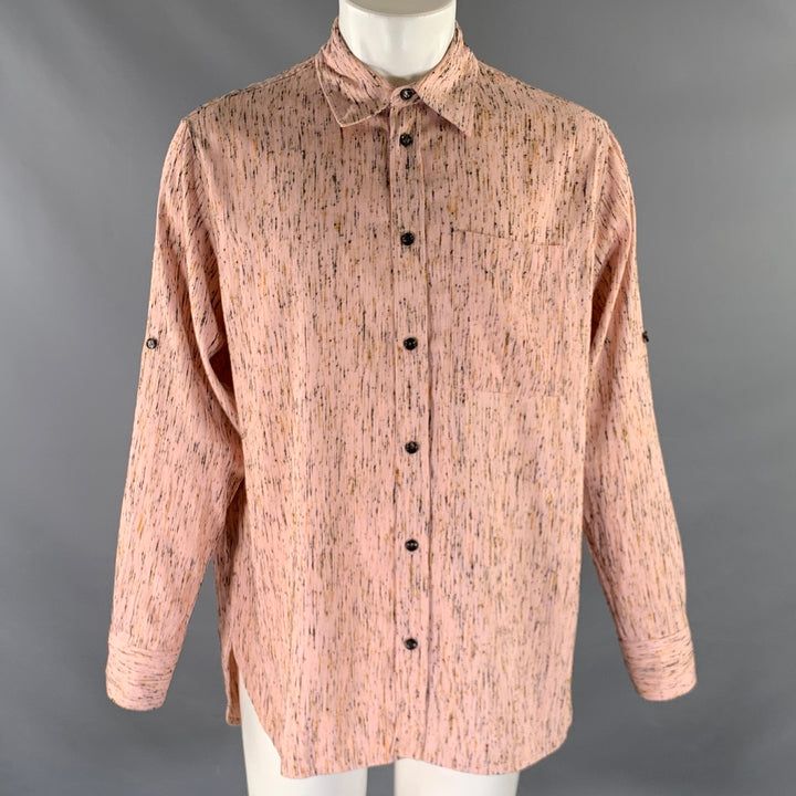 BOTTEGA VENETA Size XS Pink Slubby Viscose Blend Long Sleeve Shirt