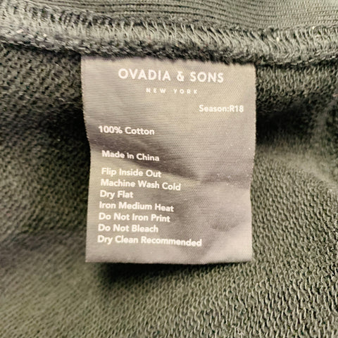 OVADIA & SONS Taille XXL Noir Gris Guépard Imprimé Photo Coton Sweat à Capuche