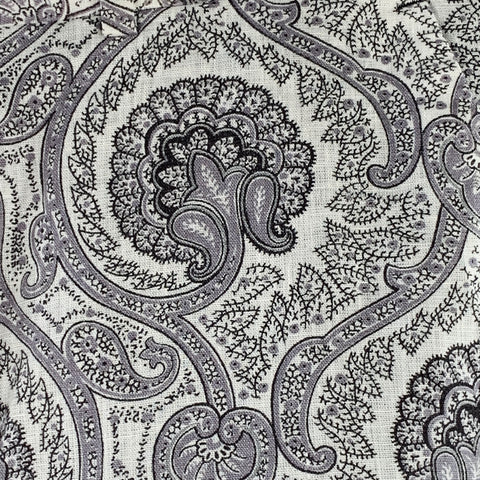 PS by PAUL SMITH Size 32 White Black Paisley Linen Flat Front Dress Pants