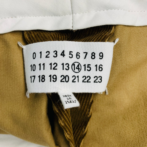 MAISON MARGIELA Size 38 Brown Corduroy Cotton Flat Front Casual Pants
