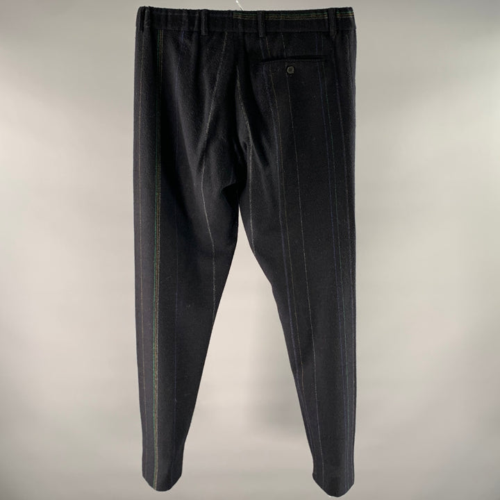 STEPHAN SCHNEIDER Size M Navy Striped Wool Elastic Casual Pants
