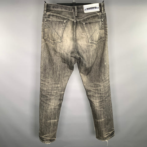 NEIGHBORHOOD Size 32 Black Wash Selvedge Denim Relaxed fit Jeans