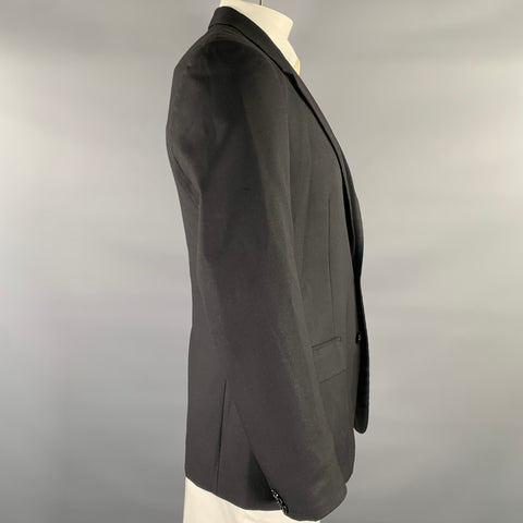 MAISON MARGIELA Size 42 Black Wool Notch Lapel Sport Coat