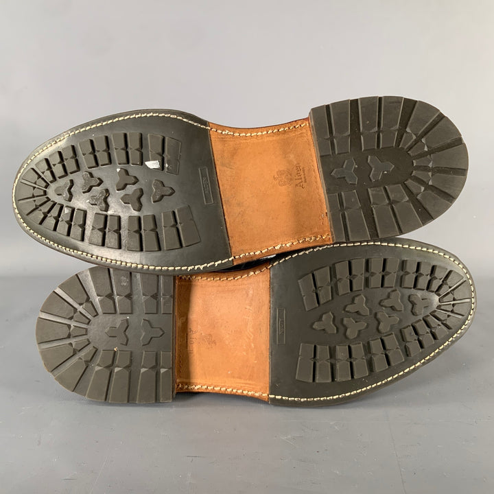 ALDEN Size 11.5 Burgundy Wingtip Leather Ankle Boots