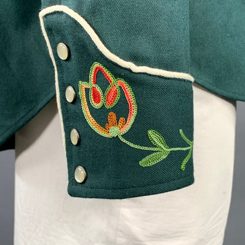 RRL by RALPH LAUREN Size XL Green Multi Color Embroidery Western Long Sleeve Shirt