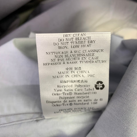 PRIVATE POLICY Size L Grey White Ombre Cotton Patch Pockets Long Sleeve Shirt