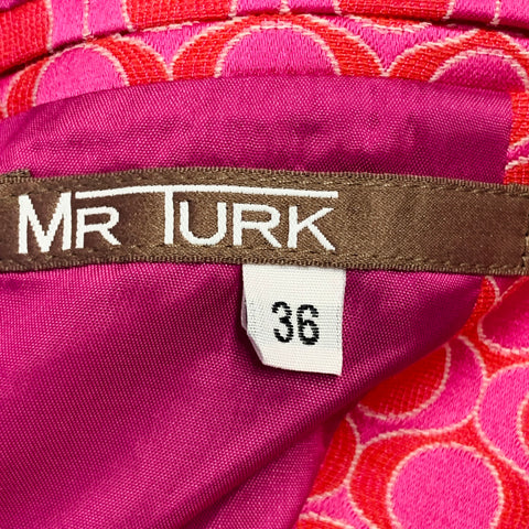 MR TURK Size 36 Pink Purple Circles Polyester Blend Sport Coat