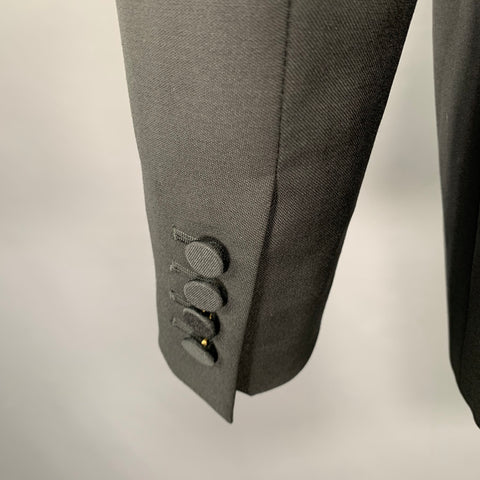 BURBERRY PRORSUM Size 38 Black Wool Notch Lapel Sport Coat Blazer