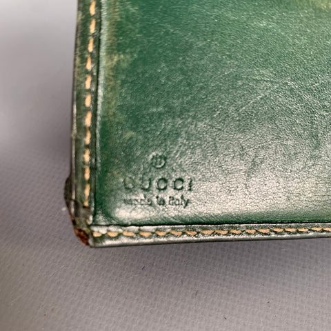 GUCCI Green Logo Leather Wallet