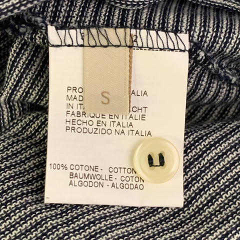 MASSIMO ALBA Size S Black White Stripe Cotton Long Sleeve Polo