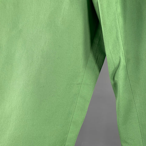 ETRO Size 30 Green Cotton Blend Zip Fly Dress Pants
