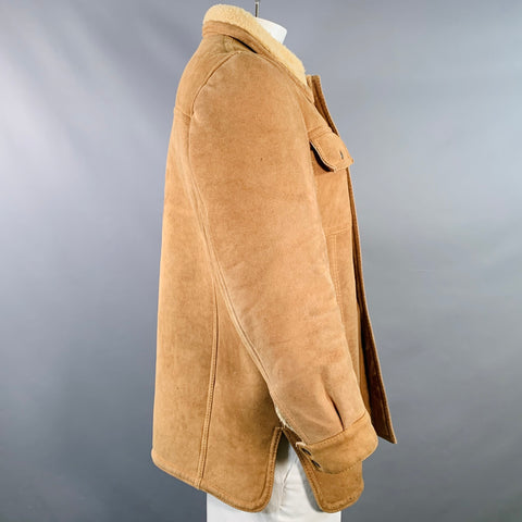 POLO by RALPH LAUREN Vintage Size XL Beige Shearling Snaps Jacket