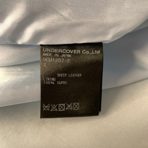 UNDERCOVER SS2018 Size M Black Leather Biker Jacket