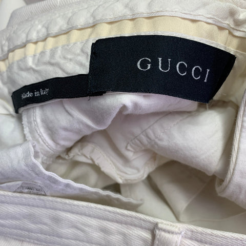 GUCCI Size 32 Cream Flat Front Dress Pants