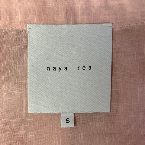NAYA REA Size S Peach Cotton Blend Balloon sleeves Blouse