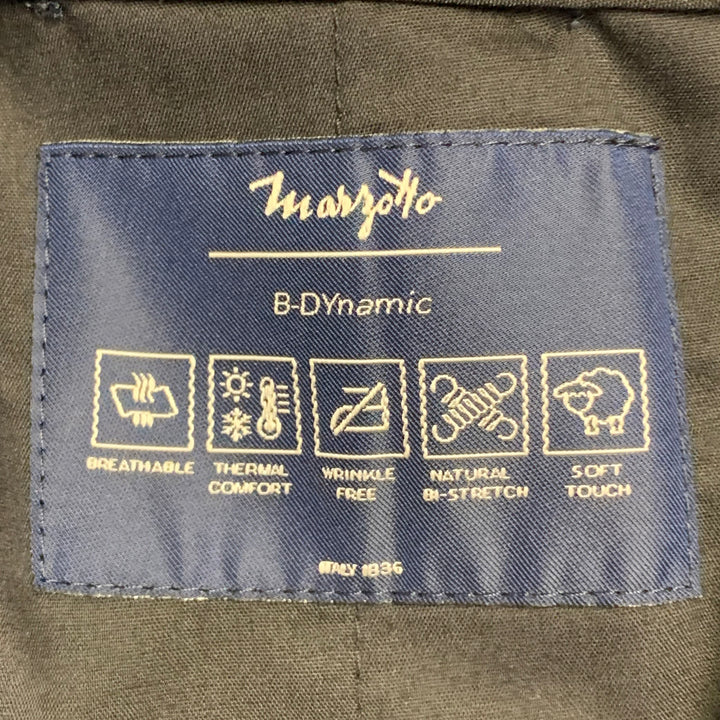 SYSTEM Size 34 Black Wool Flat Front Tapered Zip Fly Dress Pants