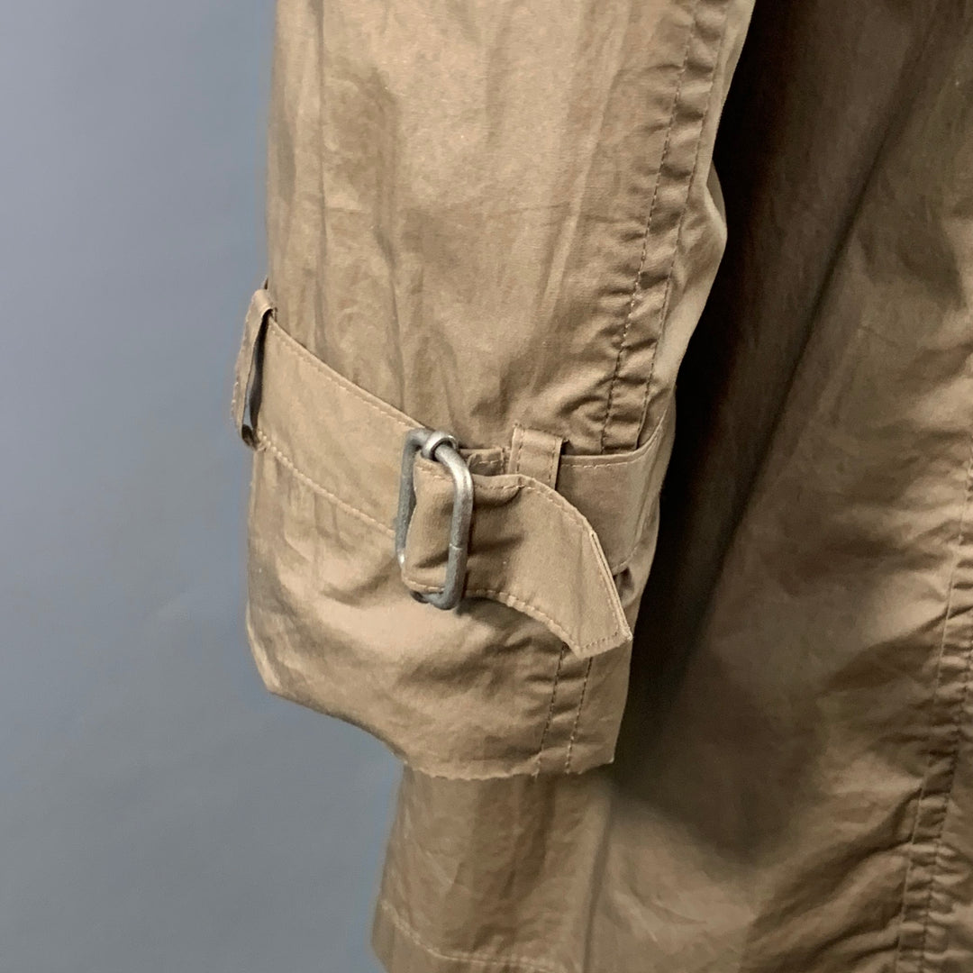 JOHN VARVATOS STAR USA Size L Tan Cotton Double Breasted Trenchcoat