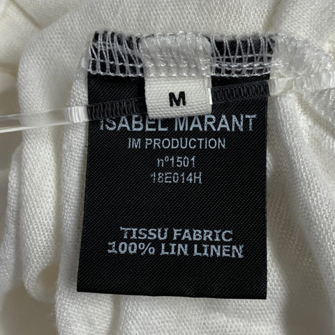 ISABEL MARANT Size M White Linen Crew Neck T-shirt