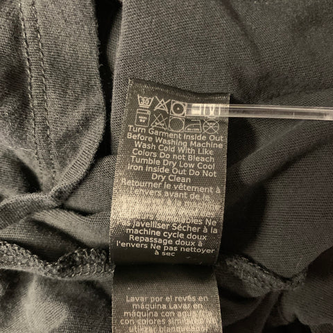JOHN VARVATOS Size L Black Grey Graphic Cotton Scoop Neck T-shirt