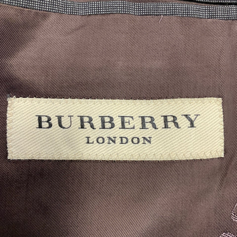BURBERRY Costume gris en laine vierge à revers cranté, taille 46 Regular