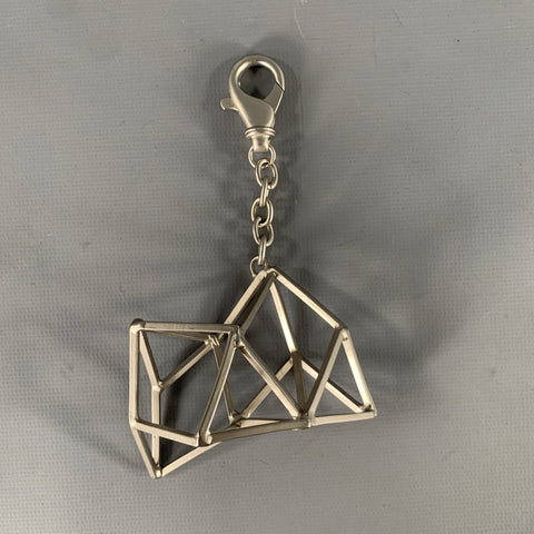 RICK OWENS Silver Tone Metal Keichain