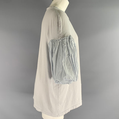 KAPITAL Size S Light Blue Cotton Ballon T Shirt Womens