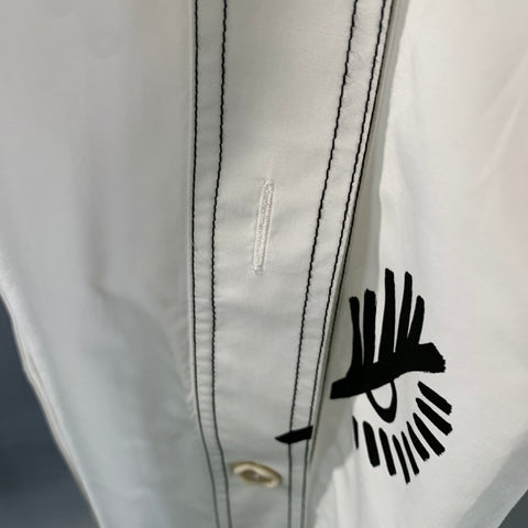 MARNI 2020 Size S White Cotton Geometric Shirt dress Dress