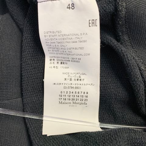 MAISON MARGIELA Size S Black Cotton Elbow Patches Sweatshirt