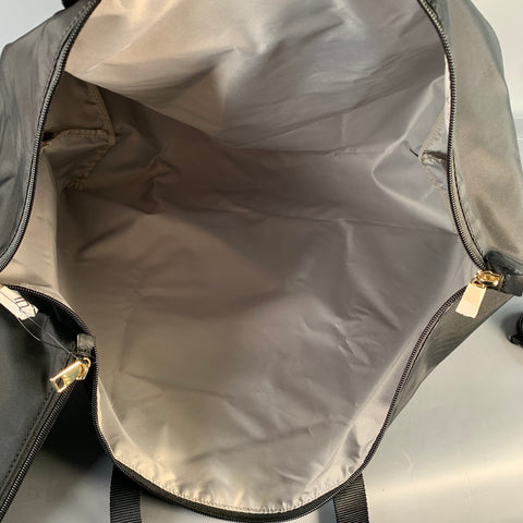 TUMI Just in Case Black Nylon Packable Tote Bag