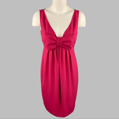 MOSCHINO Size 8 Pink Fuchsia Polyester Empire Waist Cocktail Dress