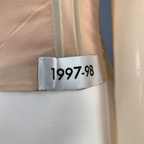 DOLCE & GABBANA SS23 1997-98 Re-issue Size 6 Beige Silk Blend Corset Dress Top