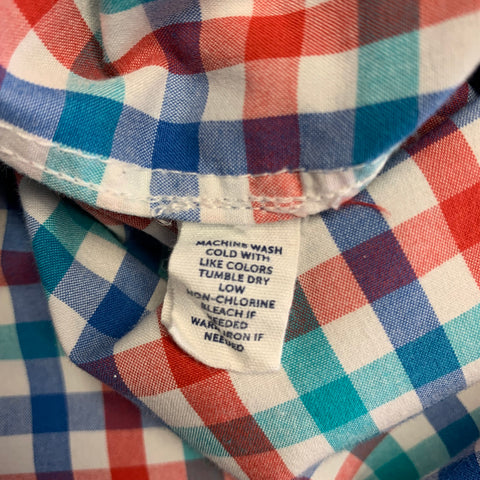 BONOBOS Size M Multi Color Checkered Cotton One Pocket Long Sleeve Shirt
