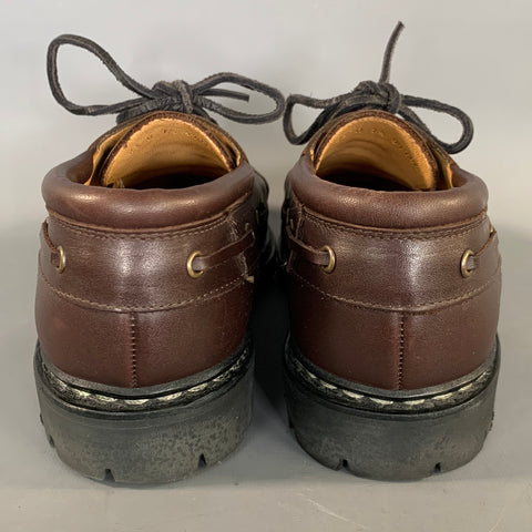 PARABOOT Size 7.5 Brown Black Leather Lace Up Shoes