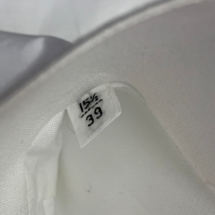 KITON Size S White Pleated Cotton Wingtip French Cuff Tuxedo Long Sleeve Shirt
