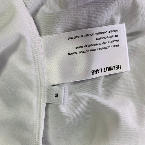 HELMUT LANG Robe à Ourlet Bouffant Superposé Coton Noir Blanc Taille M
