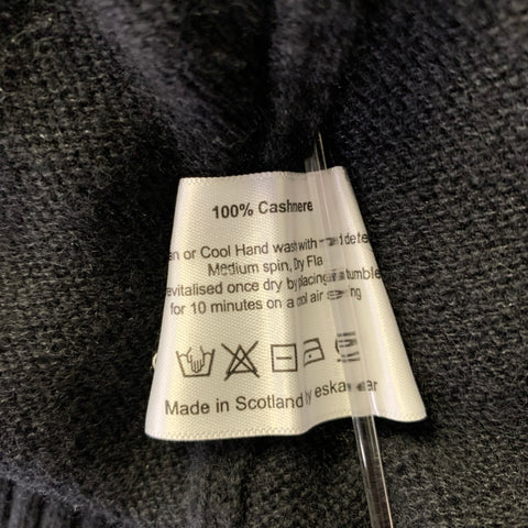 ESKANDAR Size M Black Cashmere Oversized Turtleneck Sweater