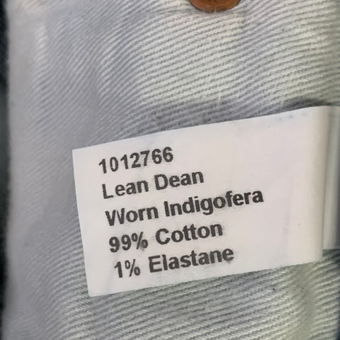 NUDIE JEANS Size 30 Lean Dean Blue Contrast Stitch Cotton Blend Slim Straight Jeans
