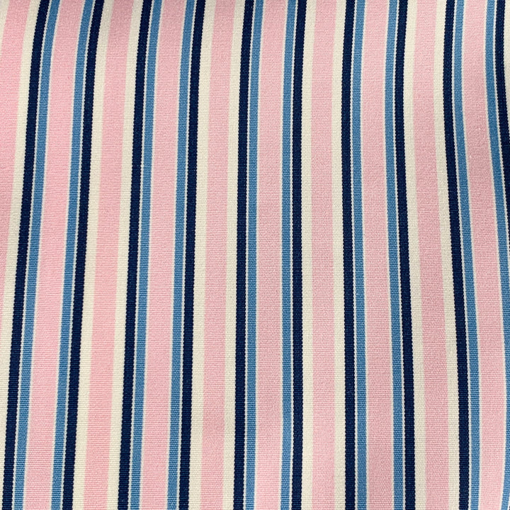 POLO by RALPH LAUREN Size XXL Pink Blue Stripe Cotton Long Sleeve Shirt