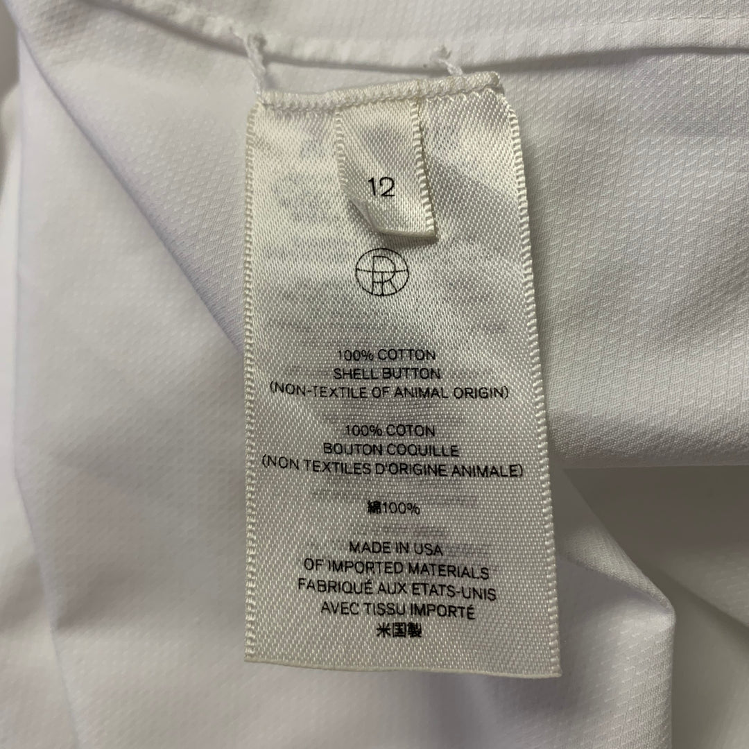 THE ROW Size 12 White Cotton Dress Shirt