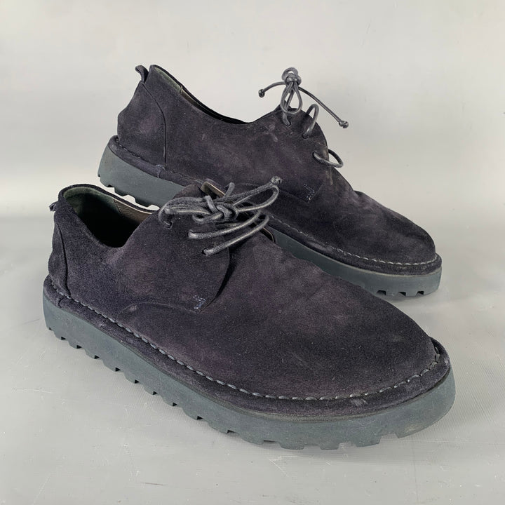 MARSELL Size 9 Navy Suede  Lace Up Shoes