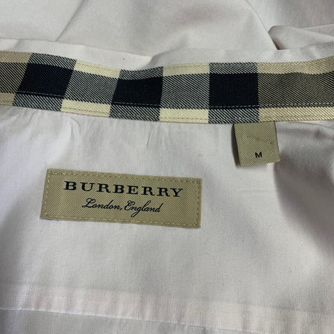 BURBERRY LONDON Size M Pink Blush Cotton Blend Long Sleeve Shirt