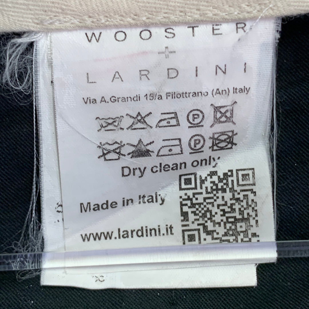 WOOSTER + LARDINI Size 34 Charcoal Grey Wool Pleated Tapered Dress Pants