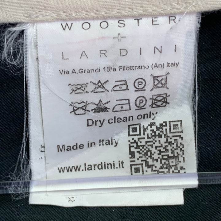 WOOSTER + LARDINI Size 34 Charcoal Grey Wool Pleated Tapered Dress Pants