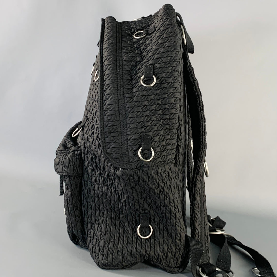 EASTPAK x RAF SIMONS Black Silver Textured Polyester Blend Backpack