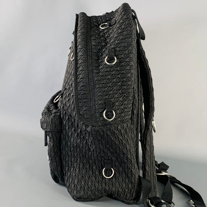 EASTPAK x RAF SIMONS Black Silver Textured Polyester Blend Backpack