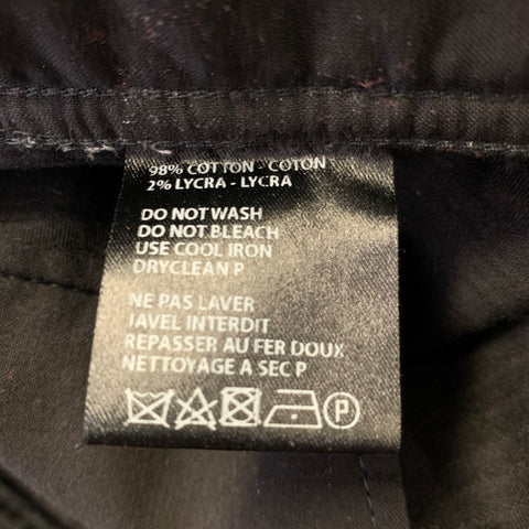 HAIDER ACKERMANN Size 36 Black Corduroy Cotton Lycra Casual Pants