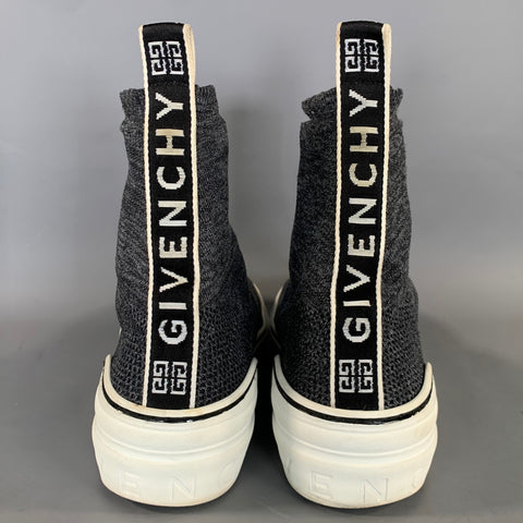 GIVENCHY Size 9 Grey White Fabric Pull On Boots