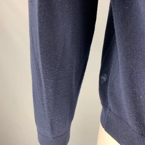 BROOKS BROTHERS Size M Navy Merino Wool V-Neck Pullover
